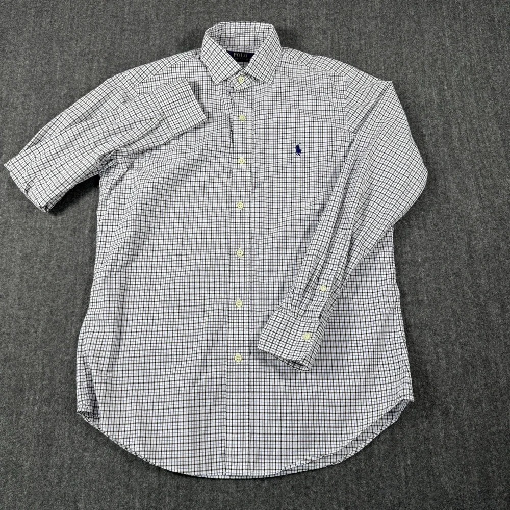 Polo Ralph Lauren Men's Small Plaid Check Long Sleeve Button Down Shirt